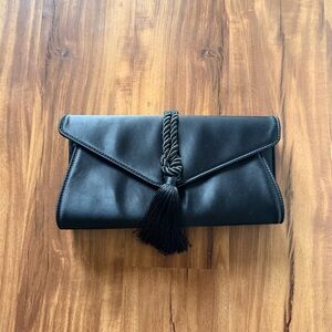 Tuckernuck Black Satin Gabrielle Clutch